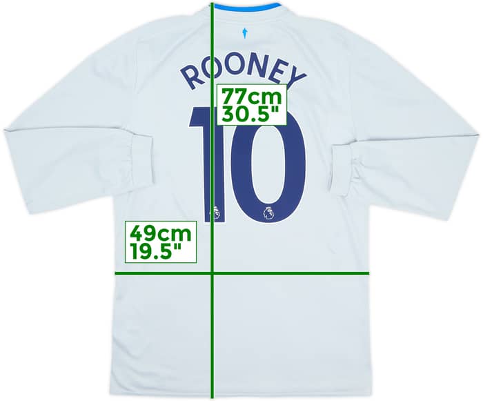 2017-18 Everton Away L/S Shirt Rooney #10 - 5/10 - (L)