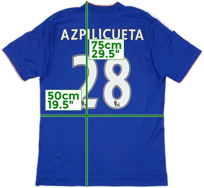 2015-16 Chelsea Home Shirt Azpilicueta #28 - 6/10 - (L)