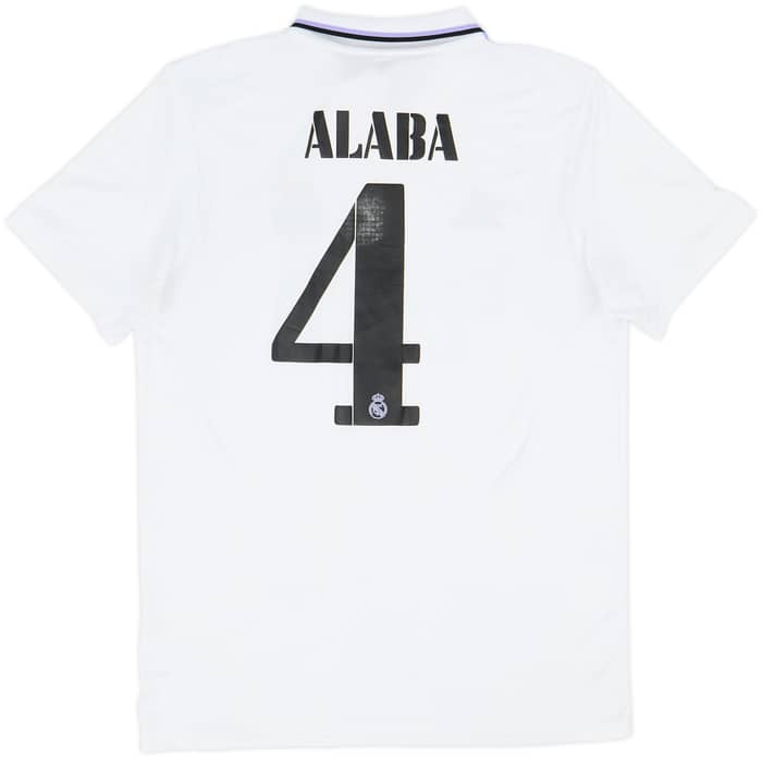 2022-23 Real Madrid Home Shirt Alaba #4 - 6/10 - (L)