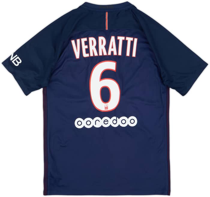 2016-17 Paris Saint-Germain Home Shirt Verratti #6 - 7/10 - (S)