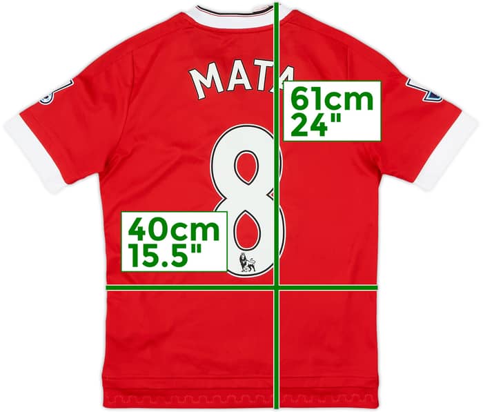 2015-16 Manchester United Home Shirt Mata #8 - 4/10 - (M.Boys)
