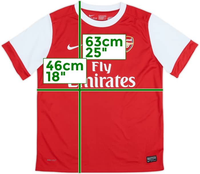 2010-11 Arsenal Home Shirt - 5/10 - (12-13 Years)