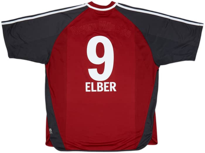 2002-03 Bayern Munich Home Shirt Elber #9 - 3/10 - (XL)