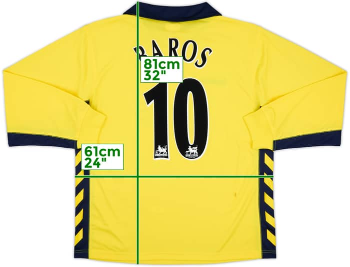 2005-06 Aston Villa Away L/S Shirt Baros #10 - 7/10 - (L)
