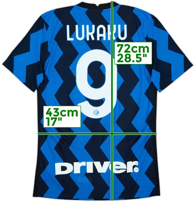 2020-21 Inter Milan Authentic Home Shirt Lukaku #9 (S)