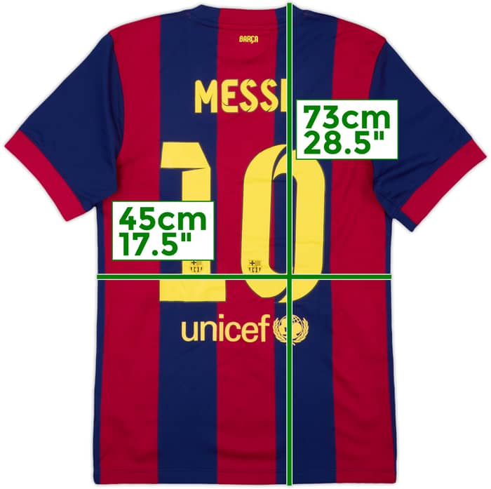 2014-15 Barcelona Home Shirt Messi #10 - 9/10 - (S)
