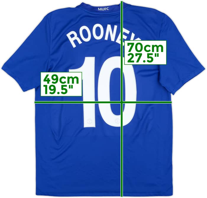 2008-09 Manchester United Third Shirt Rooney #10 - 5/10 - (M)