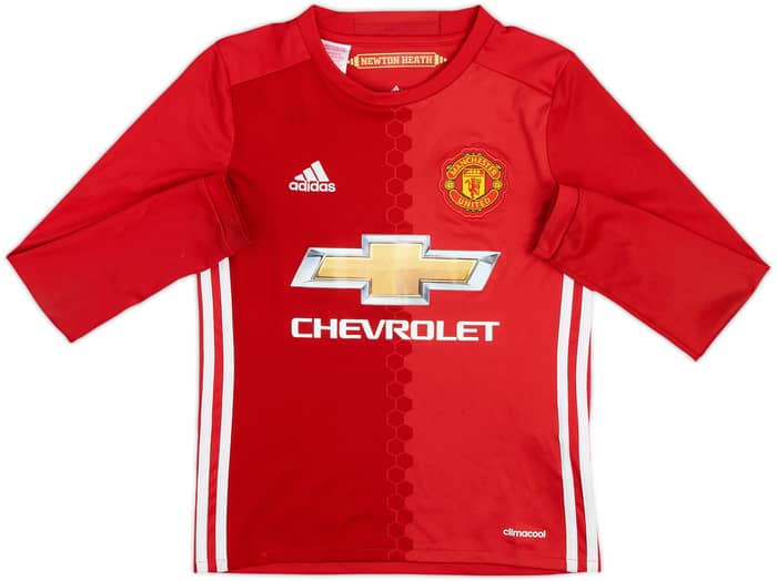 2016-17 Manchester United Home L/S Shirt Rooney #10 - 6/10 - (9-10 Years)