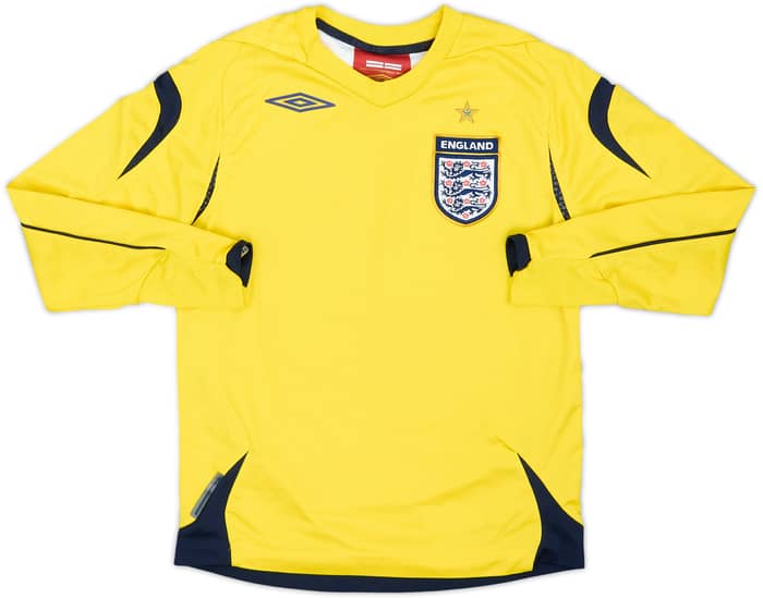2006-08 England GK Shirt - 7/10 - (6-7 Years)