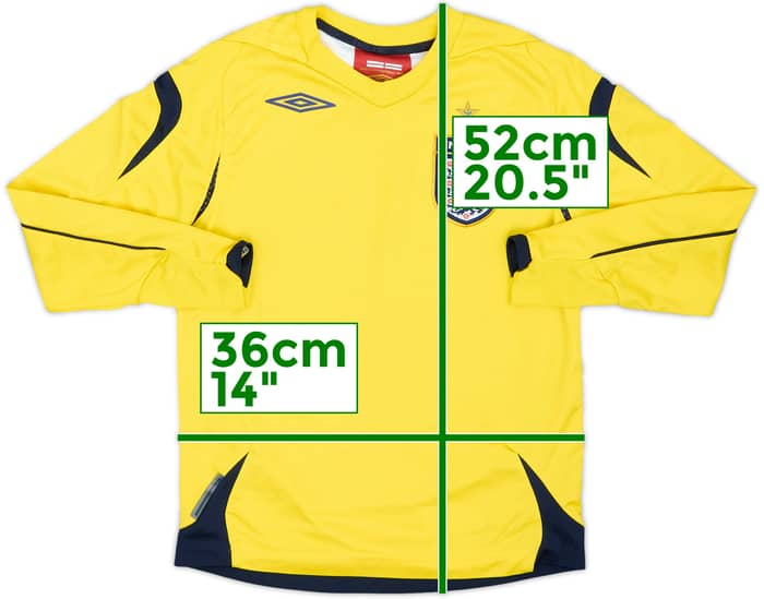 2006-08 England GK Shirt - 7/10 - (6-7 Years)