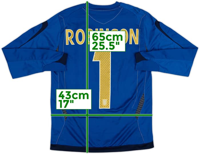2006-08 England GK Shirt Robinson #1 - 6/10 - (L.Boys)