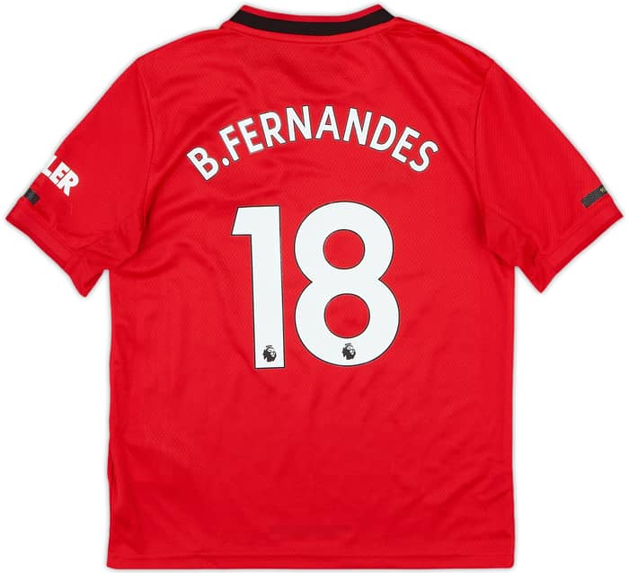 2019-20 Manchester United Home Shirt B.Fernandes #18 - 9/10 - (M.Boys)