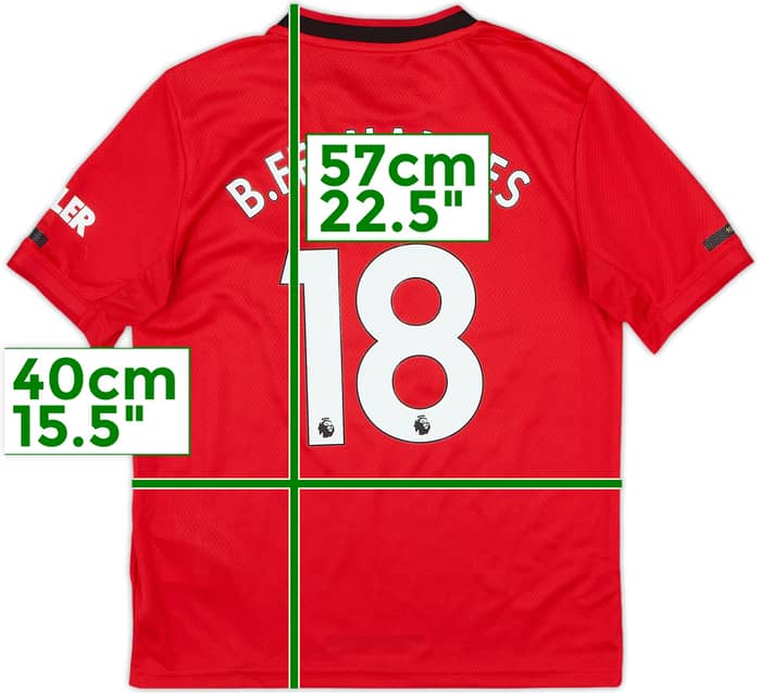 2019-20 Manchester United Home Shirt B.Fernandes #18 - 9/10 - (M.Boys)