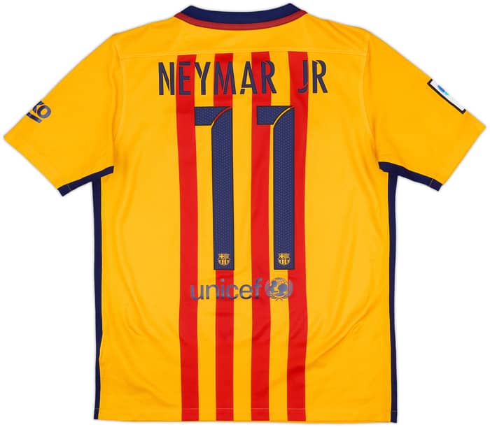 2015-16 Barcelona Away Shirt Neymar #11 - 8/10 - (XL.Boys)