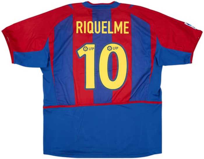 2002-03 Barcelona Home Shirt Riquelme #10 - 8/10 - (XL)