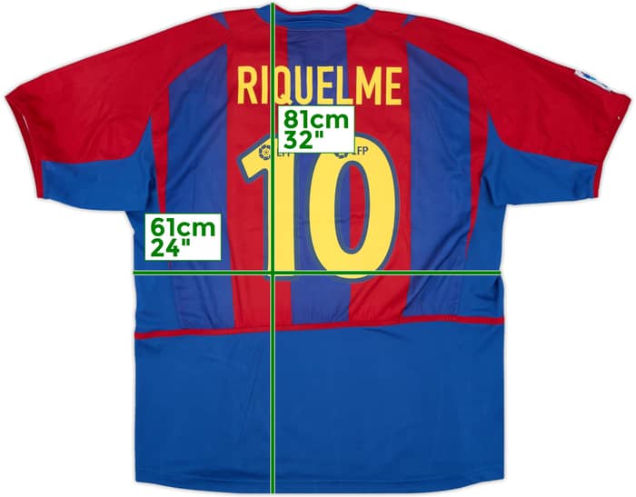 2002-03 Barcelona Home Shirt Riquelme #10 - 8/10 - (XL)