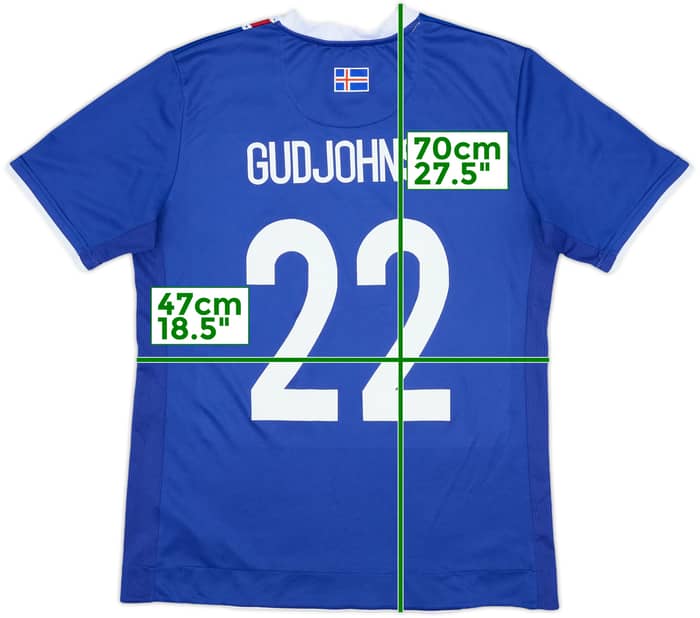 2016-18 Iceland Home Shirt Gudjohnsen #22 - 7/10 - (M)