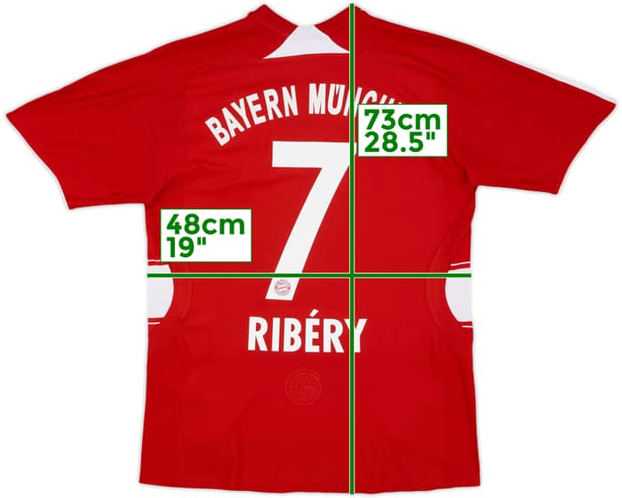 2008-09 Bayern Munich Home Shirt Ribery #7 - 8/10 - (XL.Boys)