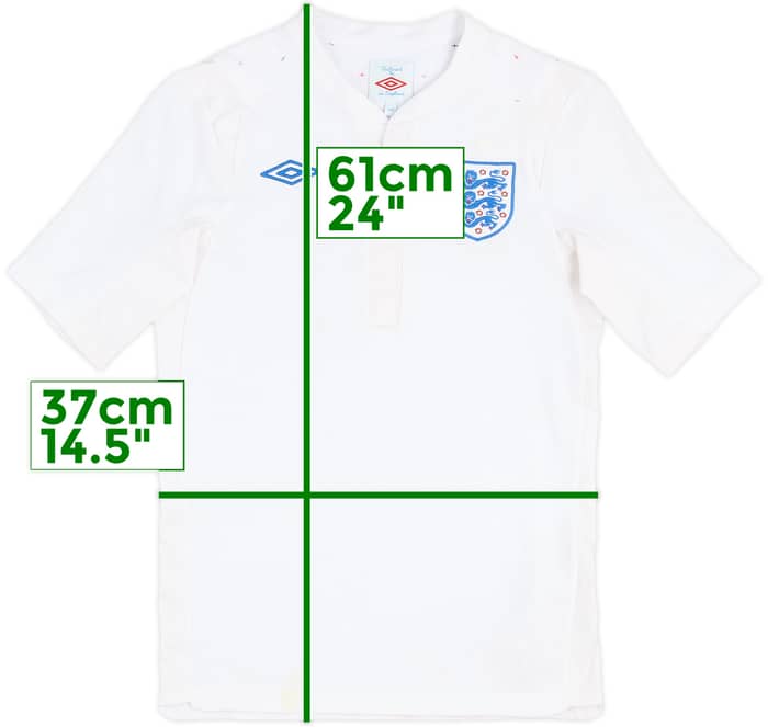 2010-11 England Home Shirt - 5/10 - (M.Boys)