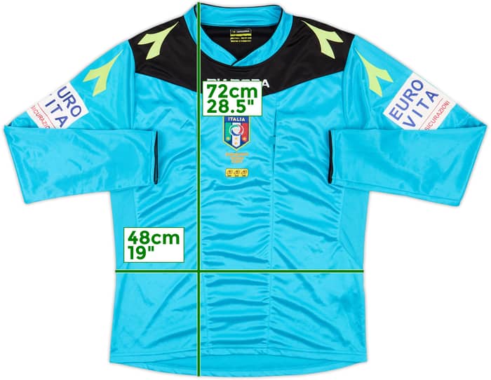 2014-15 Italy FIGC Diadora Referee L/S Shirt - 8/10 - (S)
