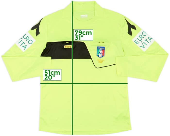 2017-18 Italy Diadora Referee L/S Shirt - 9/10 - (M)