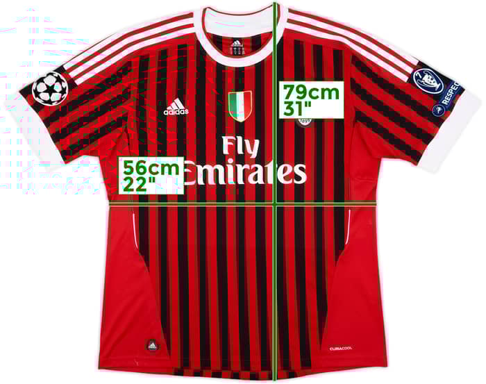 2011-12 AC Milan Home Shirt Ibrahimovic #11 - 4/10 - (XL)