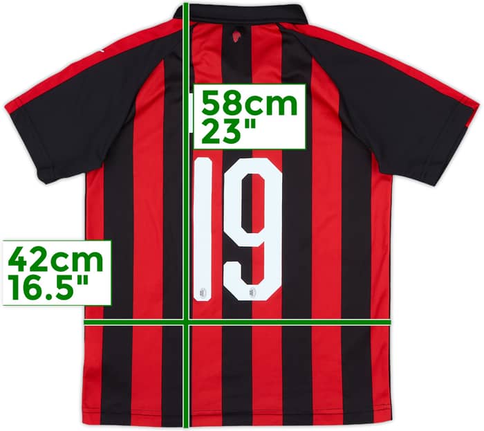 2018-19 AC Milan Home Shirt Piatek #19 - 8/10 - (M.Boys)