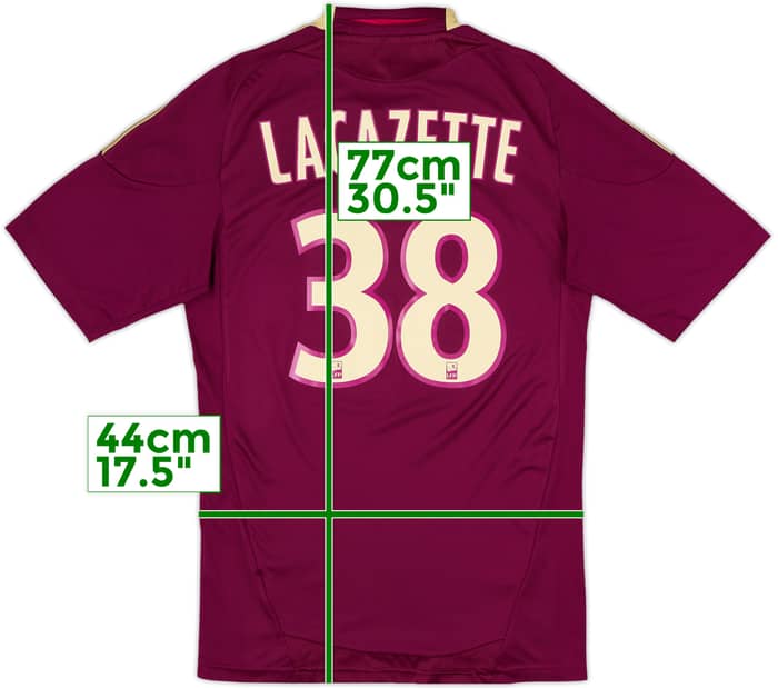 2010-11 Lyon Away Shirt Lacazette #38 - 8/10 - (S)