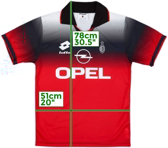 1995-96 AC Milan Lotto Training Shirt - 9/10 - (S)