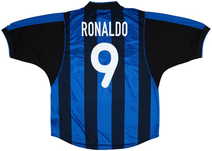 2000-01 Inter Milan Home Shirt Ronaldo #9 - 9/10 - (XL)