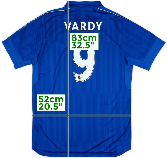 2016-17 Leicester Home Shirt Vardy #9 - 9/10 - (L)