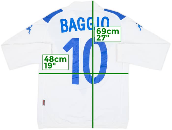 2004-05 Brescia Away L/S Shirt Baggio #10 - 7/10 - (L)