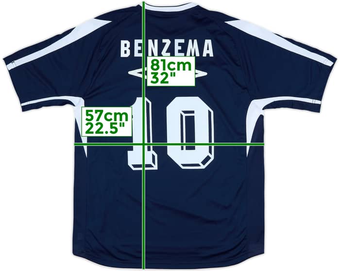 2007-08 Lyon Umbro Training Shirt Benzema #10 - 7/10 - (XL)