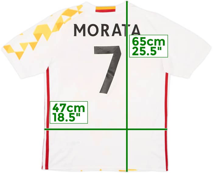 2016-17 Spain Away Shirt Morata #7 - 7/10 - (XL.Boys)