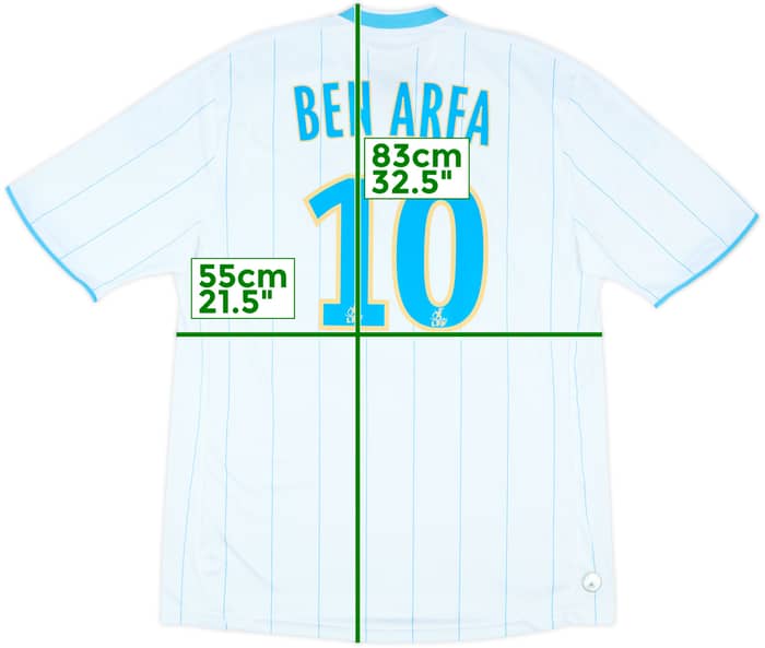 2009-10 Olympique Marseille Home Shirt Ben Arfa #10 - 9/10 - (L)