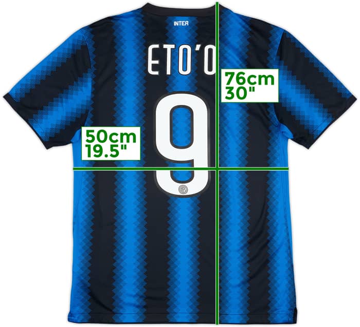 2010-11 Inter Milan Home Shirt Eto'o #9 - 10/10 - (M)