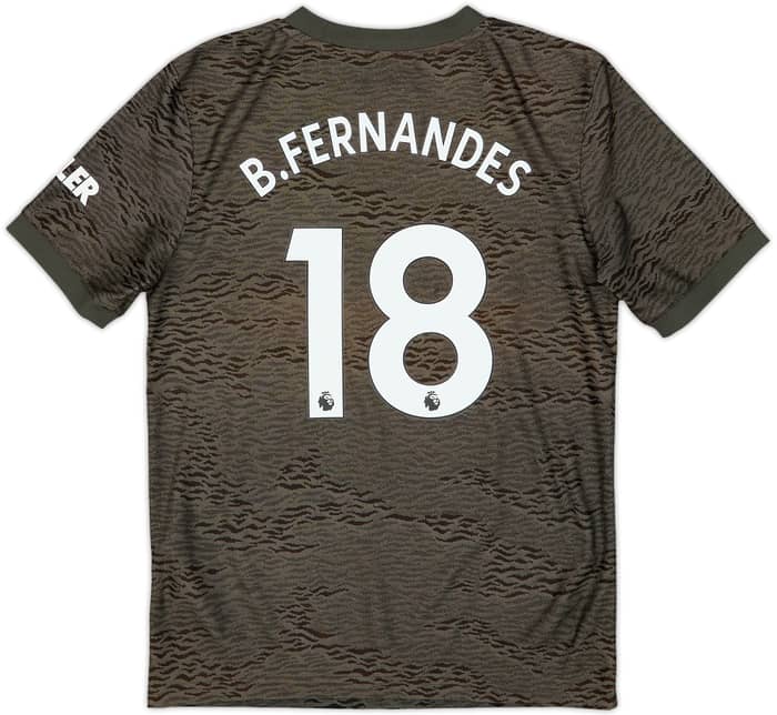 2020-21 Manchester United Away Shirt B.Fernandes #18 - 8/10 - (M.Boys)