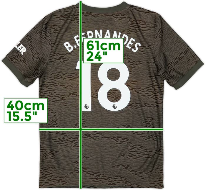 2020-21 Manchester United Away Shirt B.Fernandes #18 - 8/10 - (M.Boys)