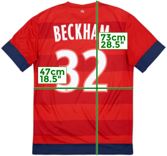 2012-13 Paris Saint-Germain Away Shirt Beckham #32 - 7/10 - (S)