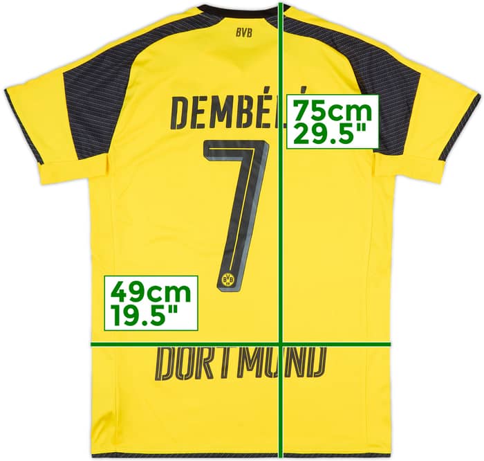 2016-17 Borussia Dortmund Home European Shirt Dembele #7 - 8/10 - (M)