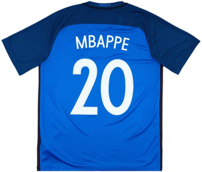 2016-17 France Home Shirt Mbappe #20 - 9/10 - (L)