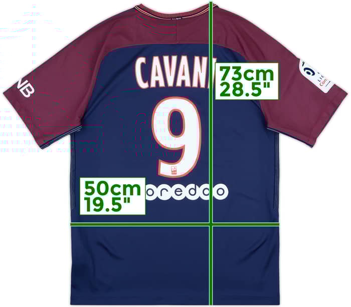 2017-18 Paris Saint-Germain Home Shirt Cavani #9 - 10/10 - (M)