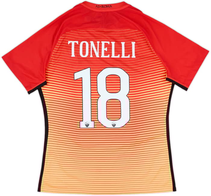 2016-17 Roma Player Issue Third Shirt Tonelli #18 - 8/10 - (XL)