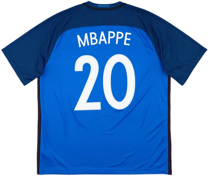 2016-17 France Home Shirt Mbappe #20 - 10/10 - (XL)