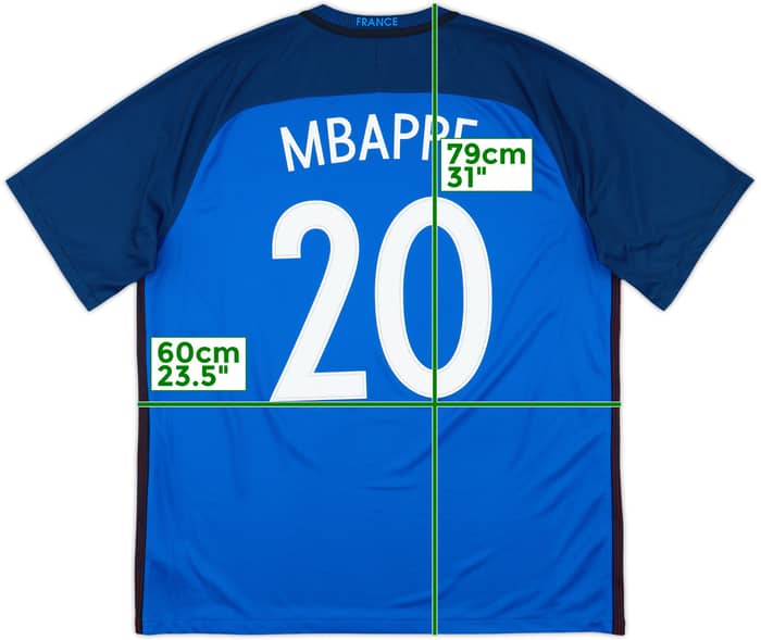 2016-17 France Home Shirt Mbappe #20 - 10/10 - (XL)