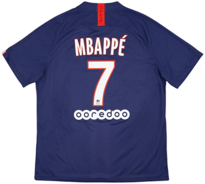 2019-20 Paris Saint-Germain Home Shirt Mbappe #7 - 9/10 - (XL)