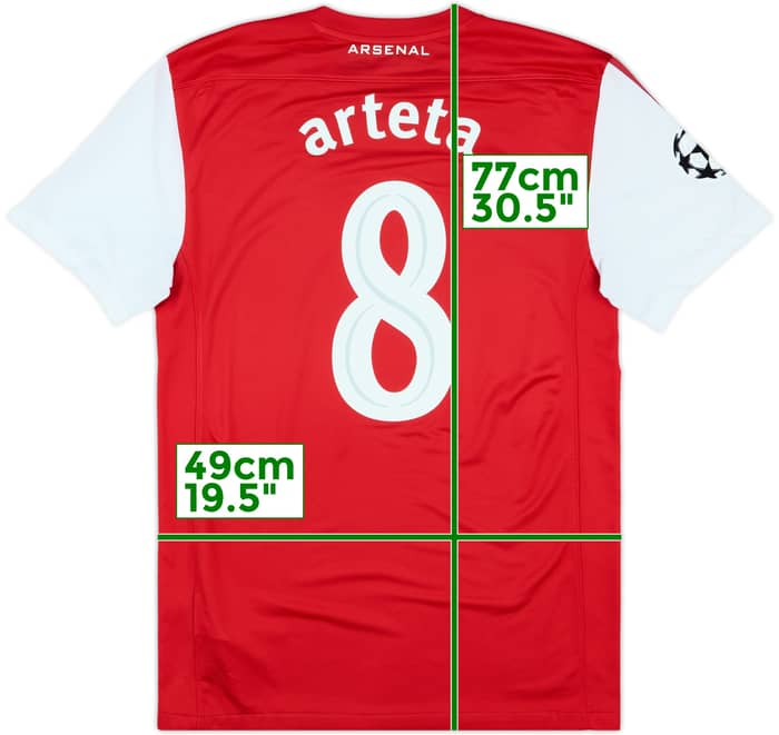 2011-12 Arsenal Home Shirt Arteta #8 - 10/10 - (M)