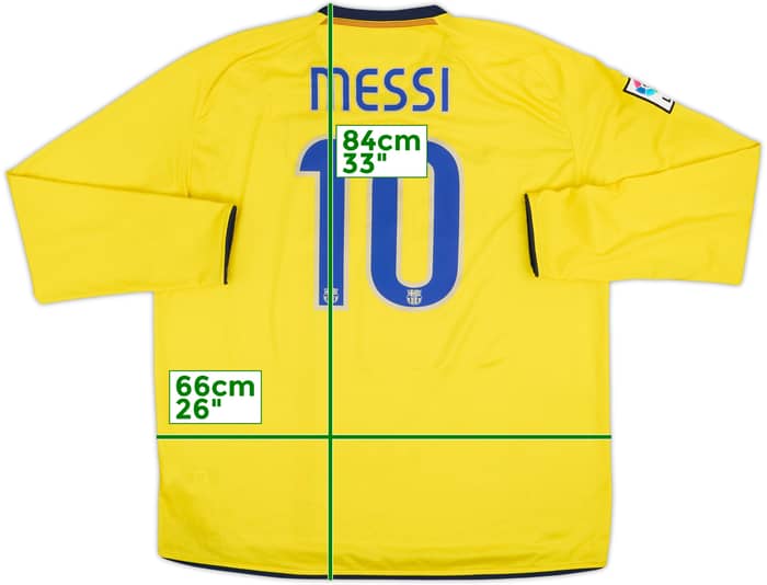 2008-10 Barcelona Away L/S Shirt Messi #10 - 8/10 - (XXL)