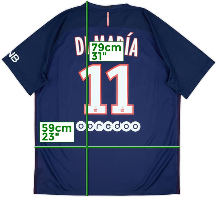 2016-17 Paris Saint-Germain Home Shirt Di Maria #11 - 10/10 - (XL)