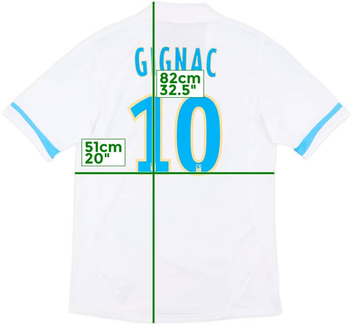 2011-12 Olympique Marseille Home Shirt Gignac #10 - 6/10 - (M)
